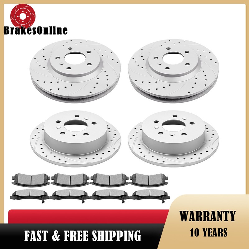 Front and Rear Brake Rotors Pads Kit fit for Chevrolet Monte Carlo 2006-07