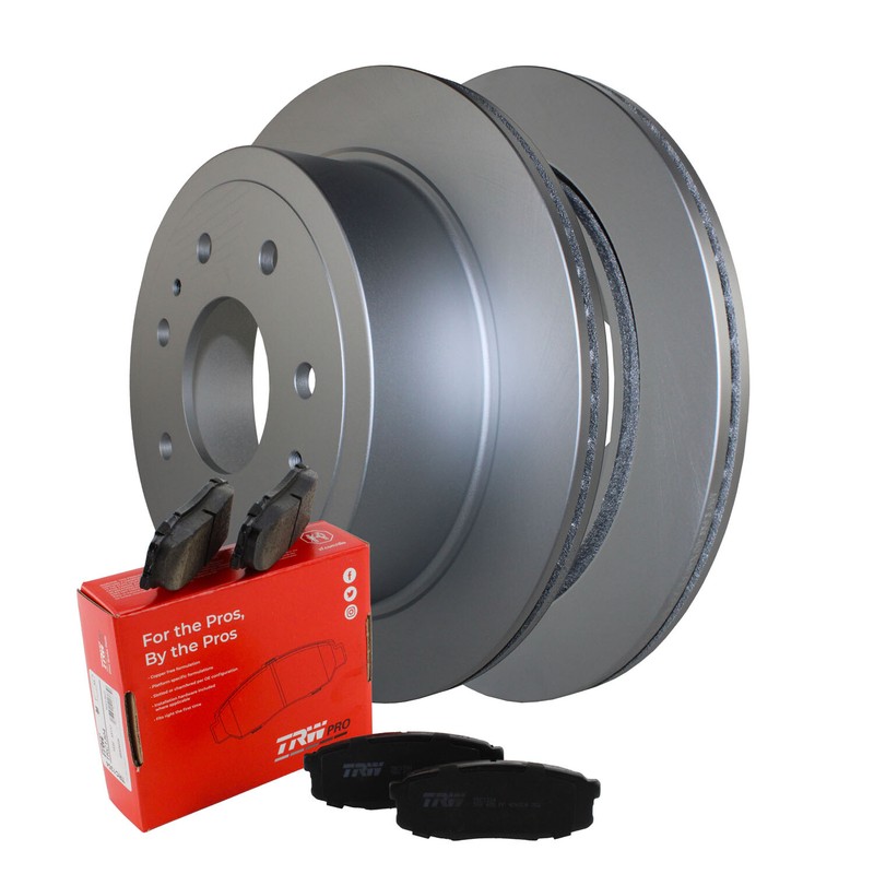 Rear Brake Kit 348mm Rotors & TRW Metallic Pads For F-150 Mark LT HD Payload Pkg