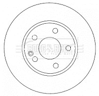 Fits Mercedes A-Class 2004-2012 1.5 2.0 CDi 1x Brake Disc Front Borg & Beck gallery