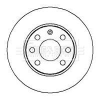 x2 Borg & Beck Front Brake Discs Pair Fits Opel Vauxhall BBD4258