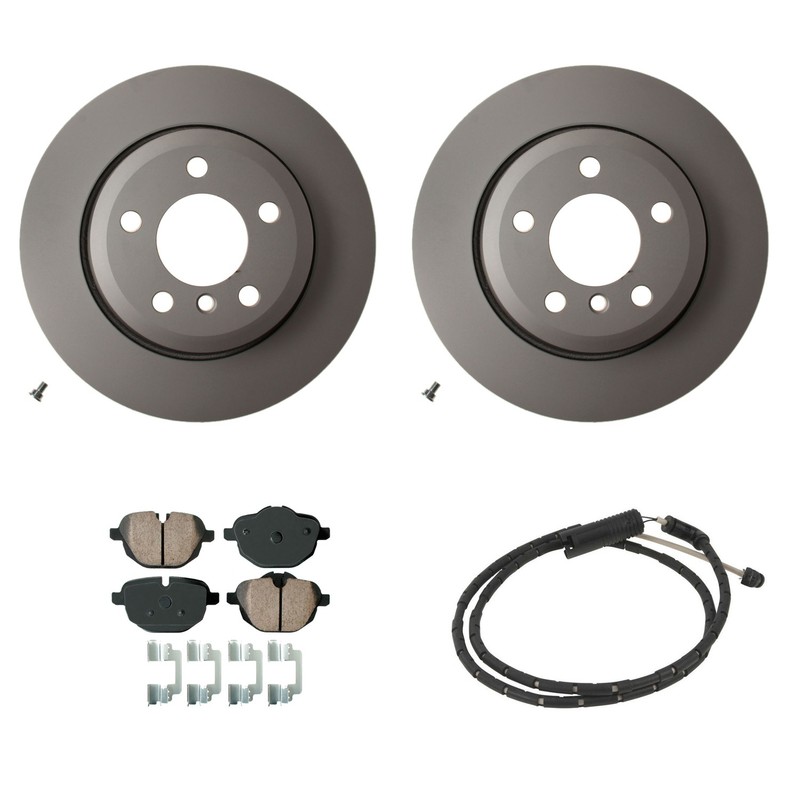 Hella Rear Rotors Akebono Euro Ceramic Disc Brake Pad Kit For BMW X3 E83 3.0 AWD