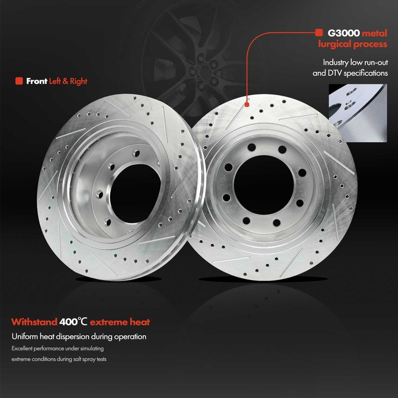 2x Front Side Drilled Brake Rotor for Nissan NV1500 NV2500 NV3500 2012 2013-2021 gallery