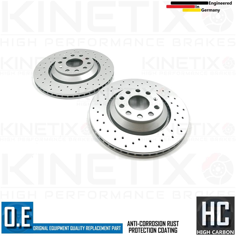 FOR AUDI RS3 S3 8Y 2020- REAR DRILLED PERFORMANCE BRAKE DISCS 310mm PAIR gallery