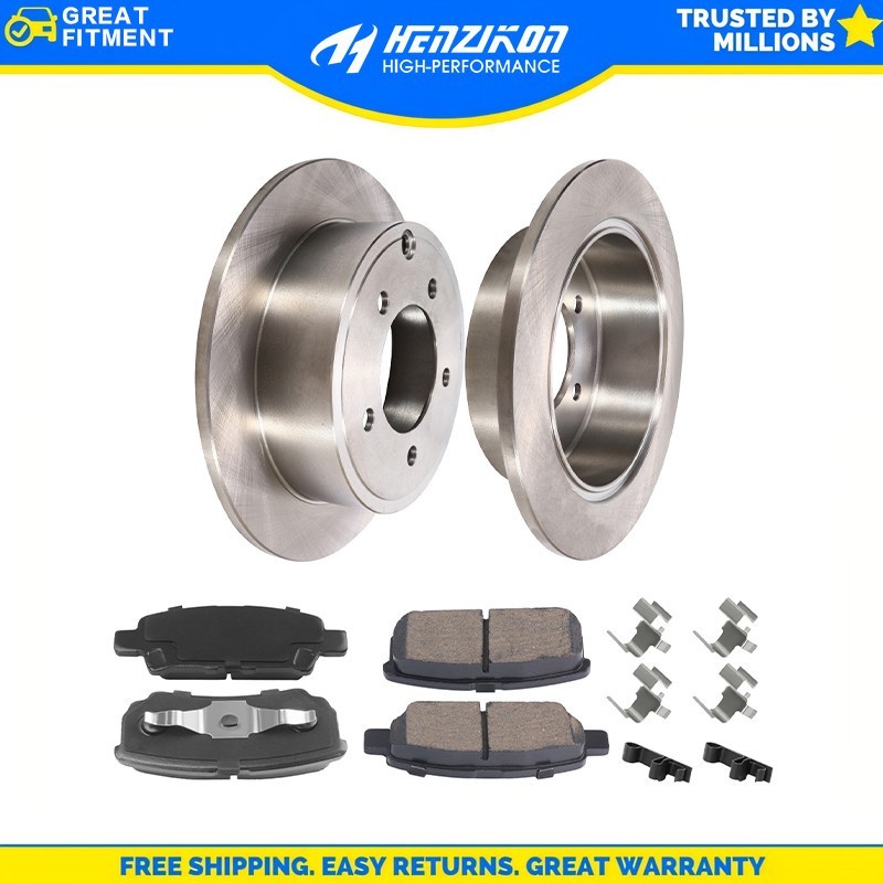 Rear Brake Rotors & Ceramic Pads Kit for Dodge Avenger Chrysler 200 2008-2014