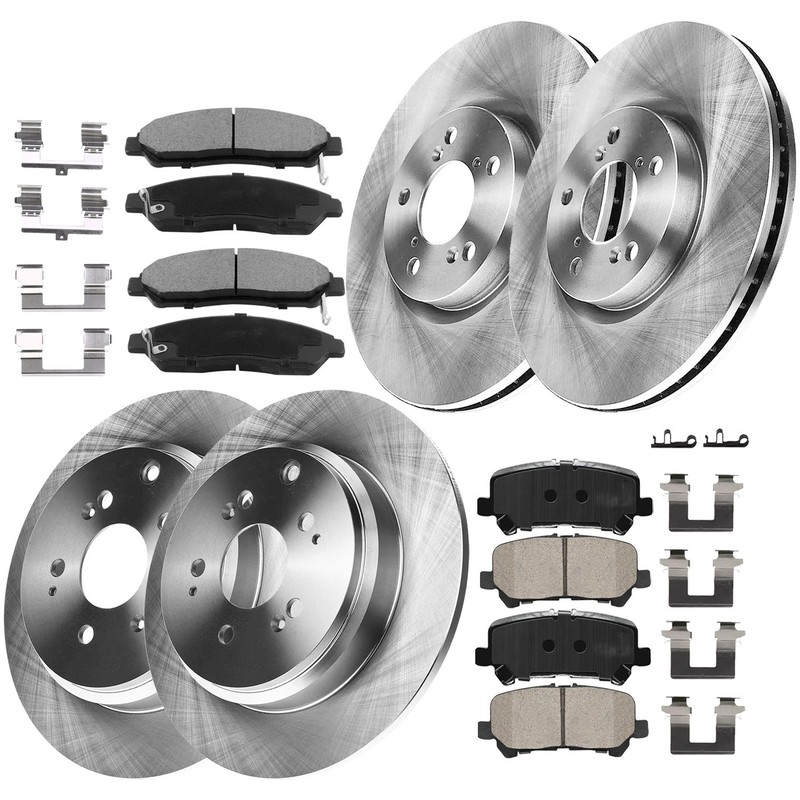 Front 12.98" Rear 13.13" Brake Rotor Pad Kit for 2009 - 2015 Pilot 2007-2013 MDX gallery
