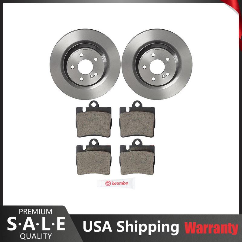 Brembo Rear Brake Kit 315mm Disc Rotors & Ceramic Pads Sensor for Benz W220 C215