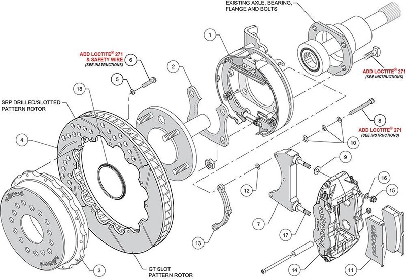 Wilwood Brakes 140-9219-D Disc Brake Caliper / Rotor / Pad Kit gallery
