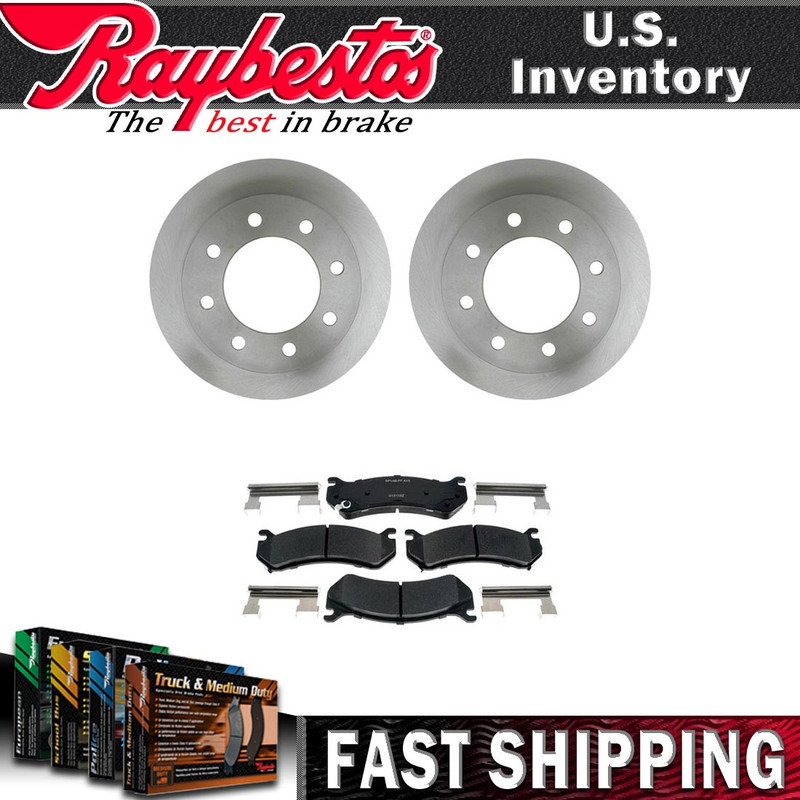 Rear Kit Brake Rotors Ceramic Brake Pads & For 2000-2007 Chevrolet Suburban 2500