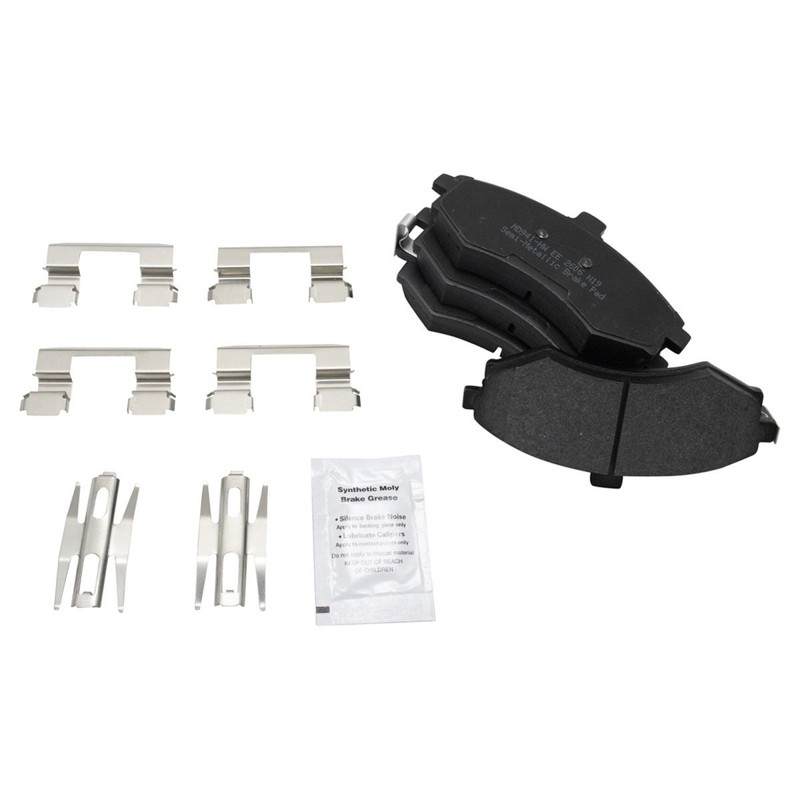 TRQ Front Metallic Brake Pad & Performance Cross Rotor Kit w/Chemicals gallery