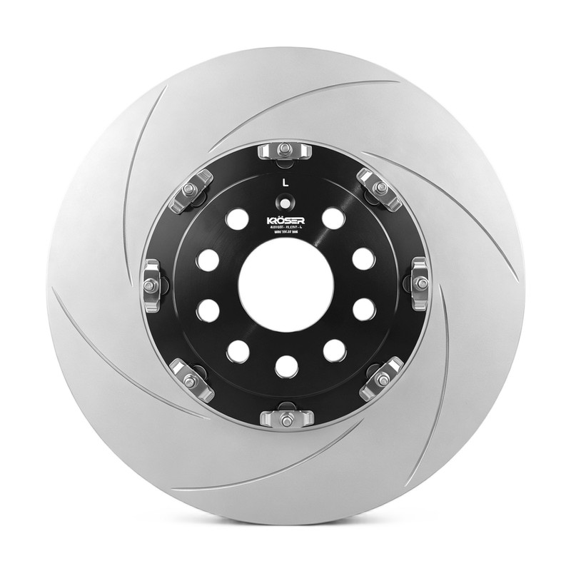 2-Piece Brake Discs Rotor Floating slotted For VW Tiguan Golf CC AUDI A3 2013+ gallery