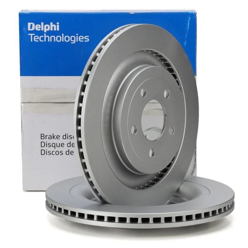 2 x GENUINE DELPHI FRONT BRAKE DISC 320mm for FORD MUSTANG 15-18 2.3 3.7 V6
