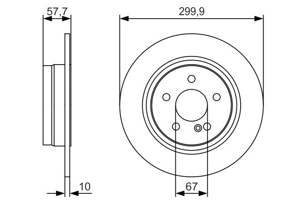 2x Brake Discs Pair Solid Rear 299.9mm 0986479S92 Bosch Set mercedes BD1979 gallery