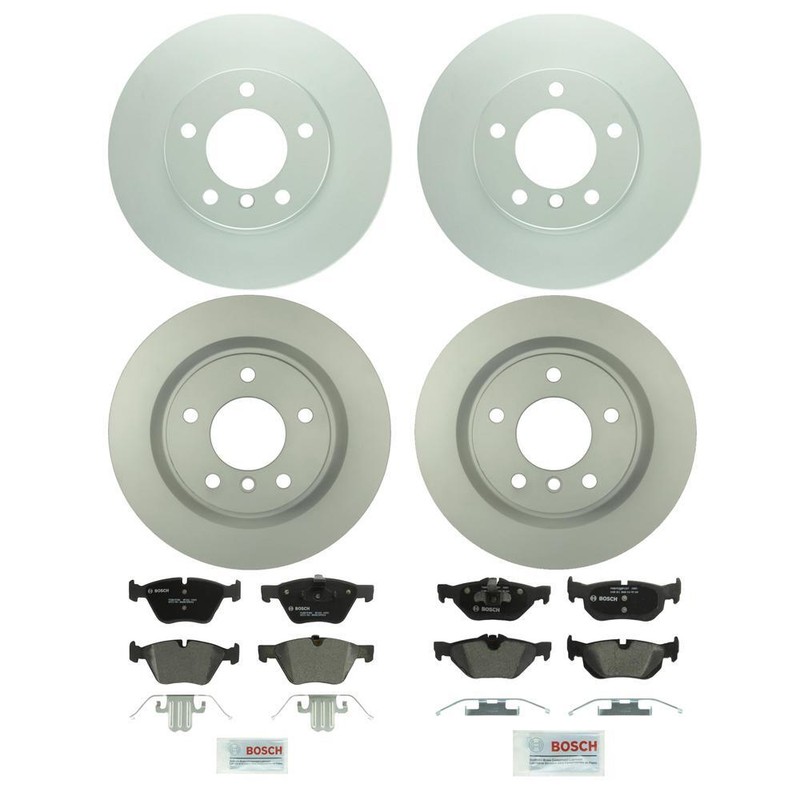 Bosch Front 300mm Rear 300mm Brake Kit Disc Rotors Semi-Met Pads For BMW E90 E92