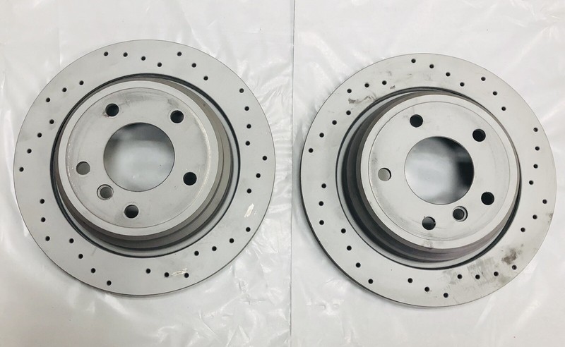 Pair 2x Zimmermann Rear Brake Rotors for BMW 540i 298x20mm OPEN BOX 150128652
