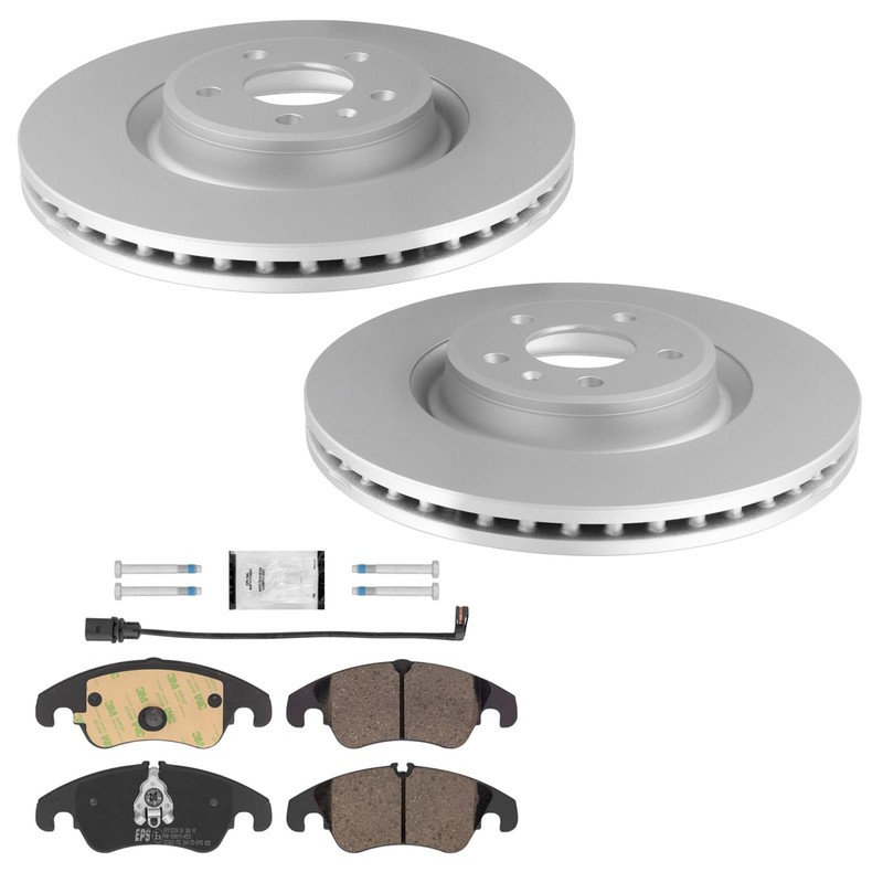 Front Disc Brake Rotors & R90 Brake Pads Fits Audi S5 2012 2014 2015 2016 2017