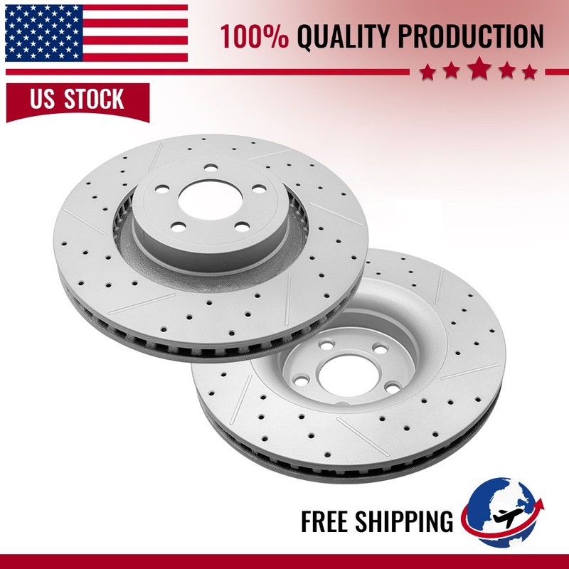 13.86 inch Front Drilled Disc Brake Rotor for Ford Mustang 2015 2016 2017-2023
