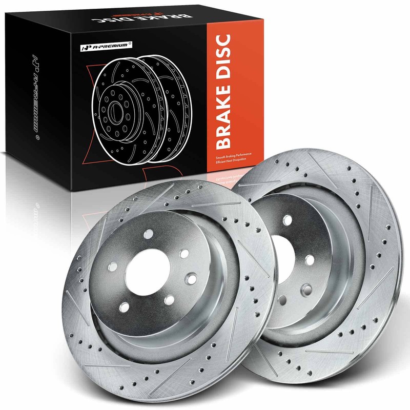 Rear Drilled Brake Rotor for INFINITI G37 2008-2013 G35 2007-2008 Q60 2014-2015