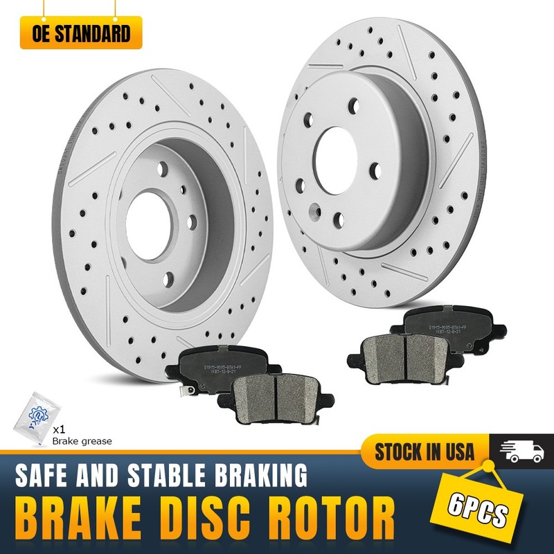 (264mm Rear Brake Disc Rotors Brake Pads for Chevrolet Bolt EUV EV Cruze Volt