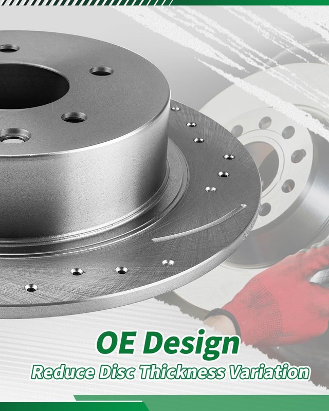 8pc Front Rear Drilled Disc Rotors Brake Pads for 300 Charger Challenger Magnum gallery