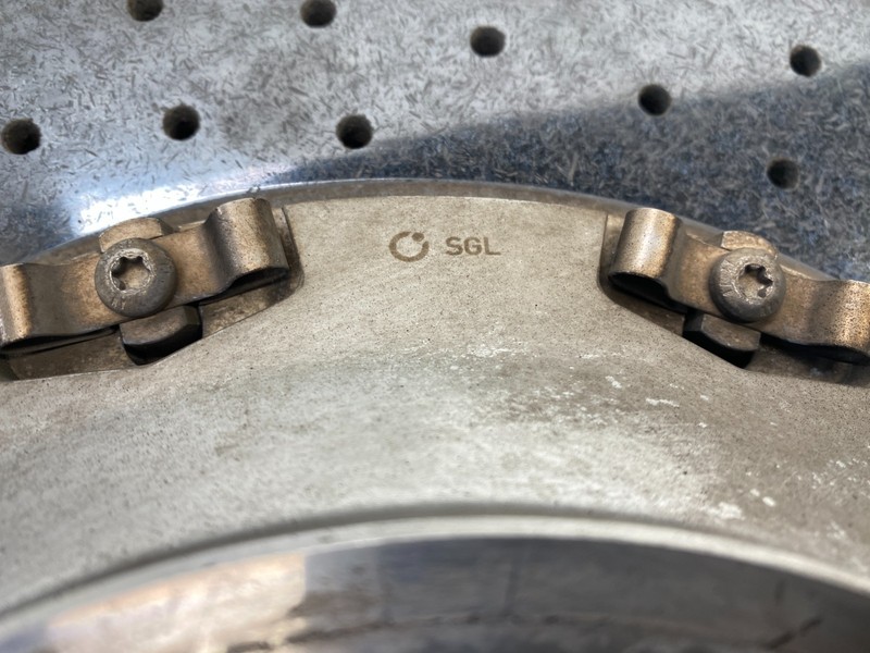 13 14 PORSCHE CAYENNE GTS REAR RIGHT CARBON CERAMIC BRAKE ROTOR OEM C0.08 gallery