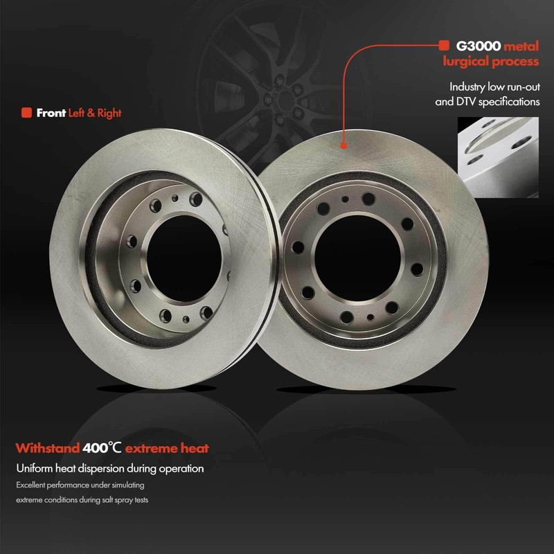 Front Disc Rotors&Ceramic Brake Pads for Chevrolet Silverado 3500 Express 3500 gallery
