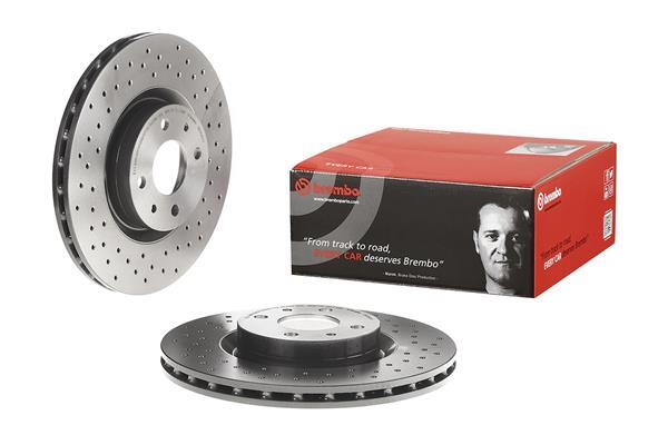 Brembo Front Brake Discs Fits Fiat 500 2008- 1.4 #2 51938383 5741446 gallery