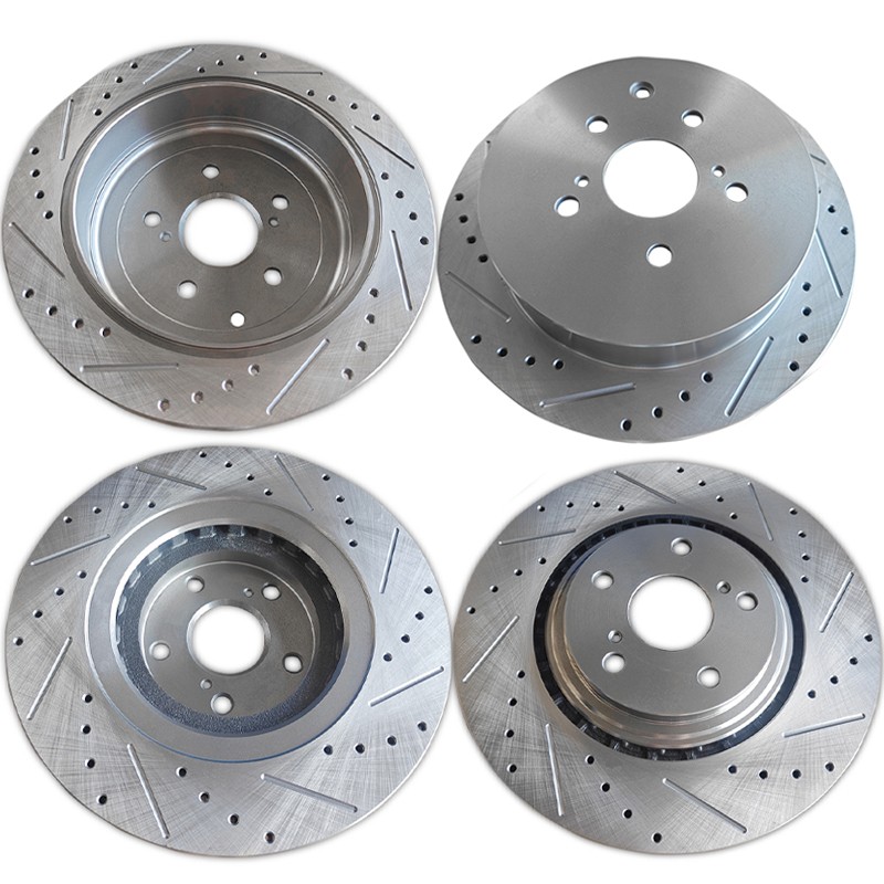 Front Rear Drilled Slotted Brake Rotor for Toyota Highlander RX350 RX450h Sienna