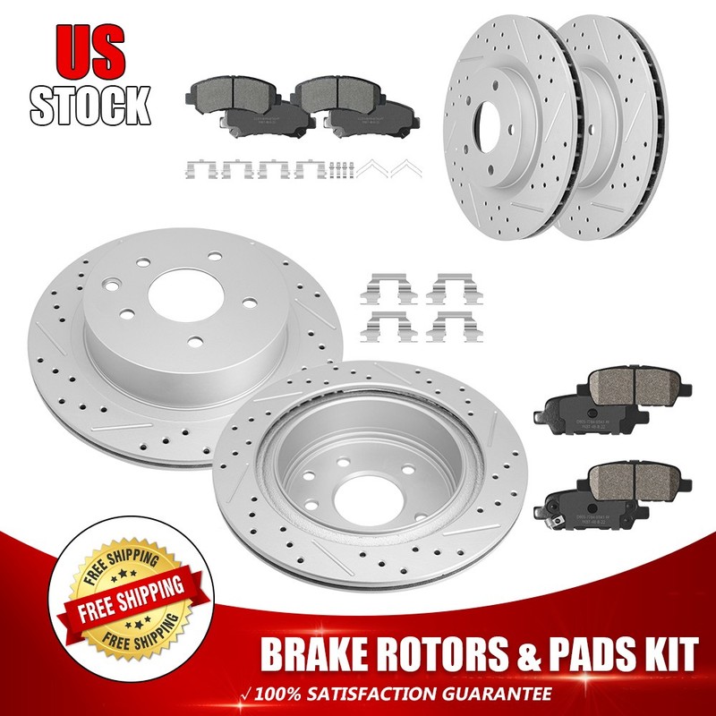 Front & Rear Brake Rotor Pad For 2008-2013 Nissan Rogue 2014 2015 Rogue Select
