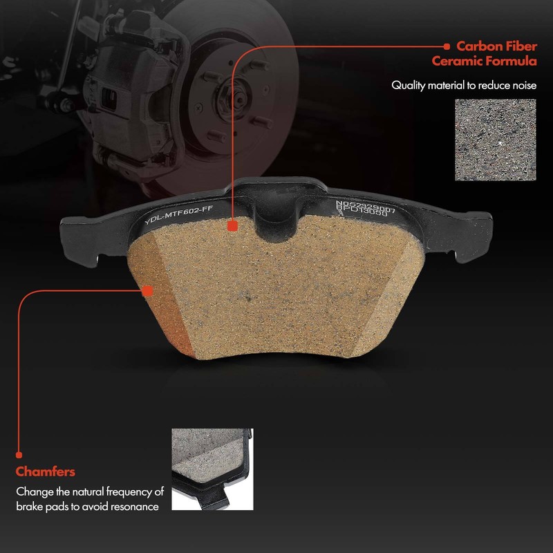 Front 336mm Disc Brake Rotors & Ceramic Brake Pad for Volvo XC70 S60 S80 V60 V70 gallery