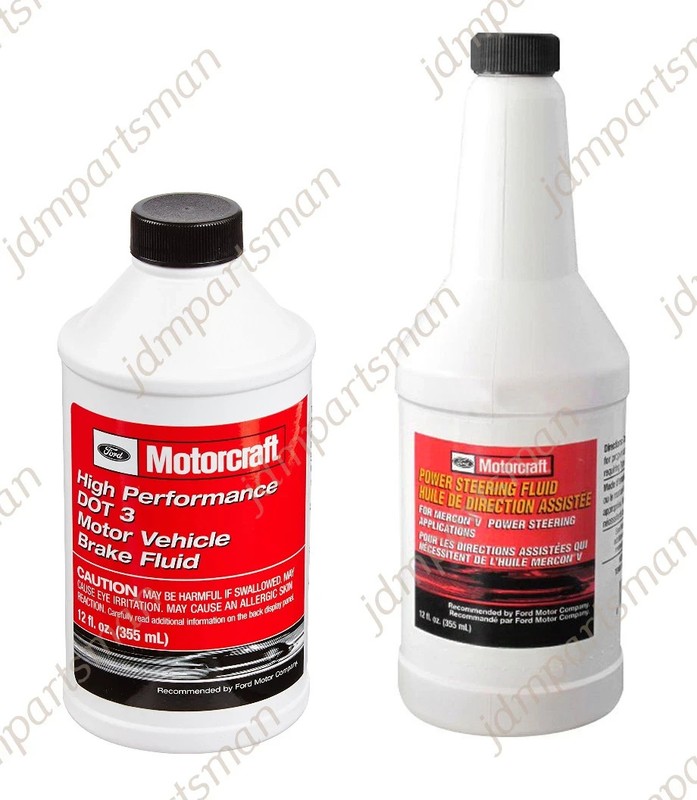 Motorcraft – Power Steering Fluid XL14 & DOT 3 Brake Fluid PM1C – 12oz fits Ford