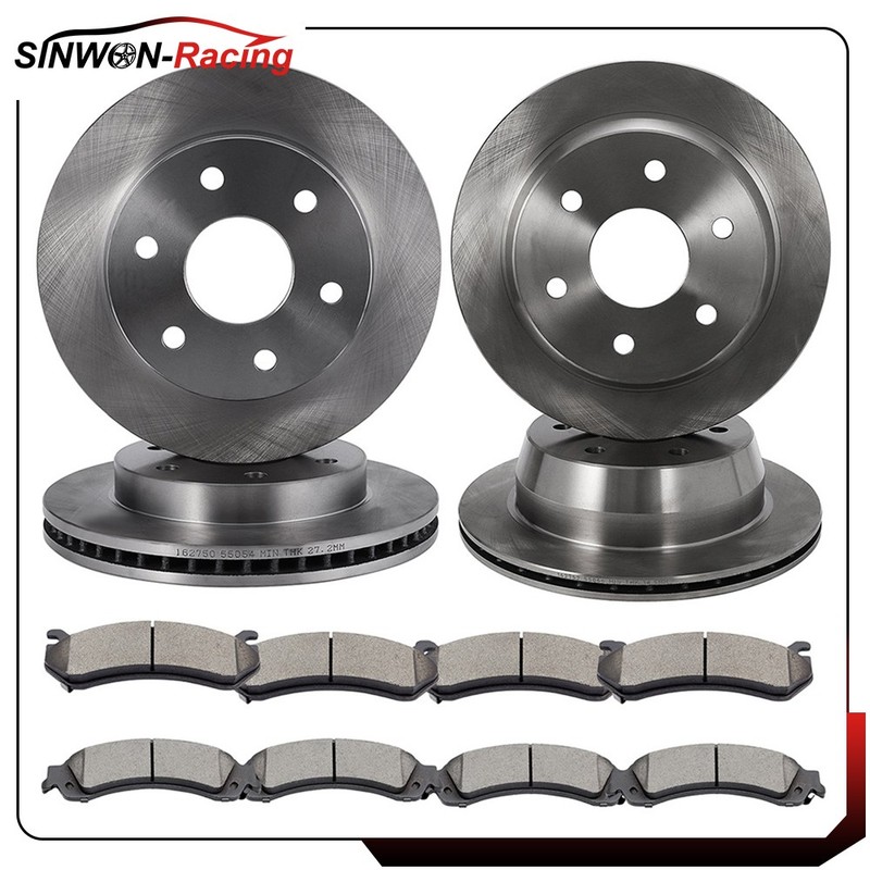 For 2003-2005 GMC Safari 4.3L Front & Rear Ceramic Brake Pads And Disc Rotors