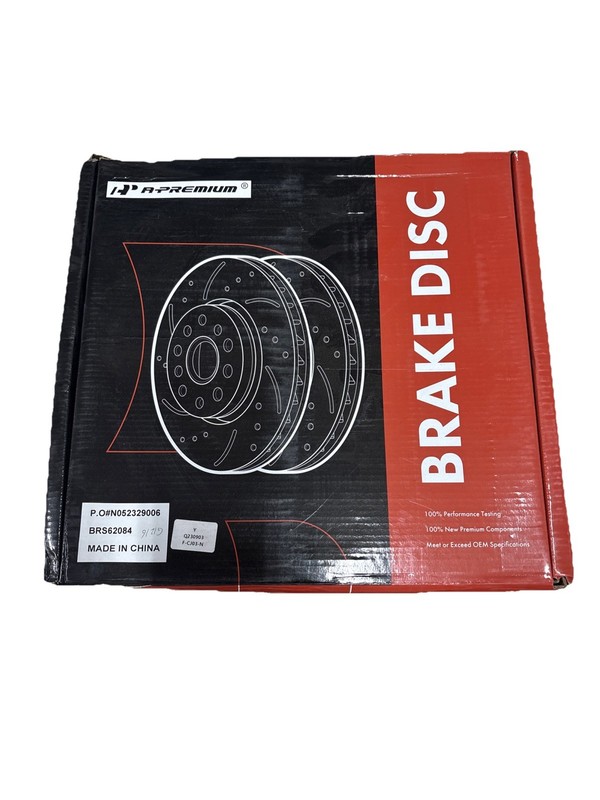 A-Premium Front and Rear Drilled and Slotted Disc Brake Model # Q230903 F-CJ03-N