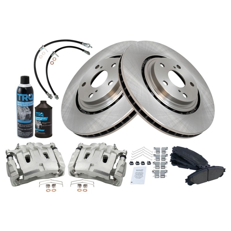 TRQ Front Brake Pad & Rotor Kit Ceramic Fits Lexus Toyota gallery