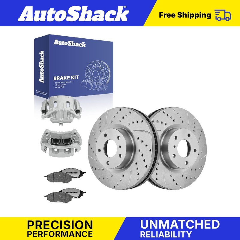 Front Drilled Slotted Brake Rotors Pads Calipers for INFINITI, G37 2009-2013