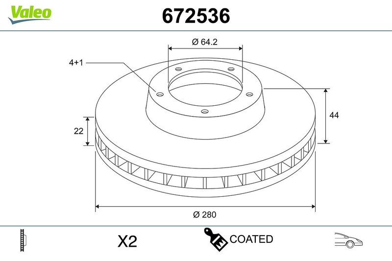Genuine Valeo Front Brake Disc for Mini MINI 06-13 34116774985 gallery