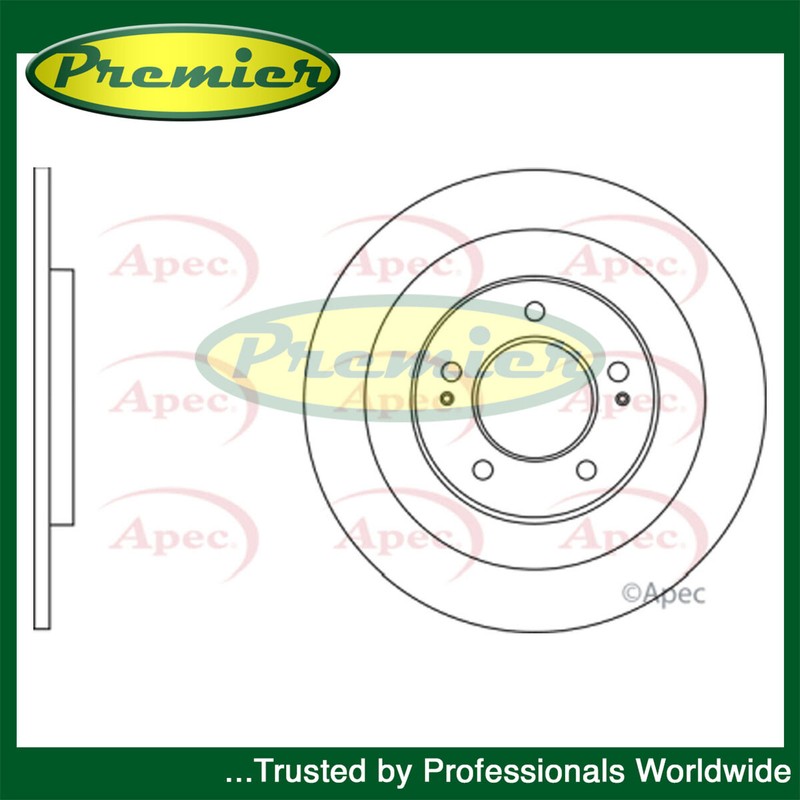 Premier Rear 1x Brake Disc Fits Hyundai i40 2011- 1.6 CRDi 1.7 2.0 #1 584113Z700