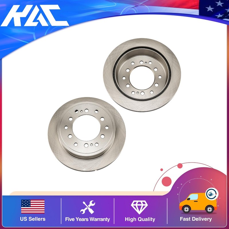 2x Rear Brake Disc Rotor For 2007-2009 Toyota FJ Cruiser 4Runner Sequoia 31294