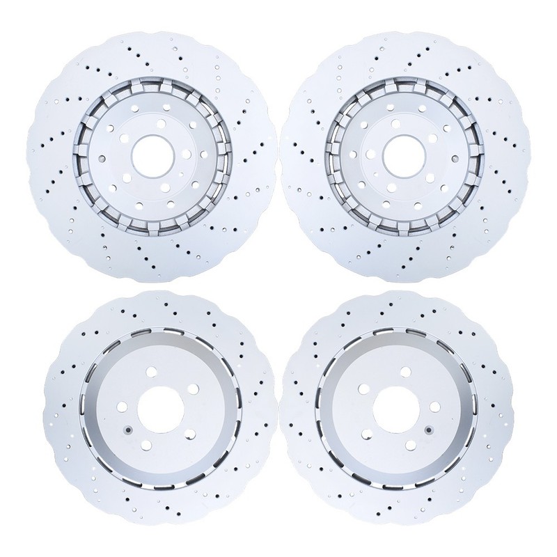 FRONT REAR BRAKE ROTORS FOR AUDI RS7 2014-2016 4G0615301AH 4G8615601E