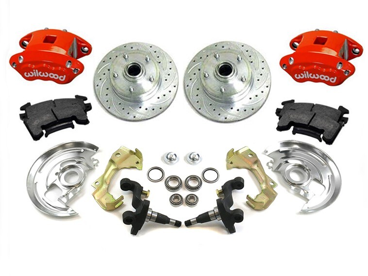 1967 1969 Pontiac Firebird Front Disc Brake Conversion Kit Red Wilwood Stock