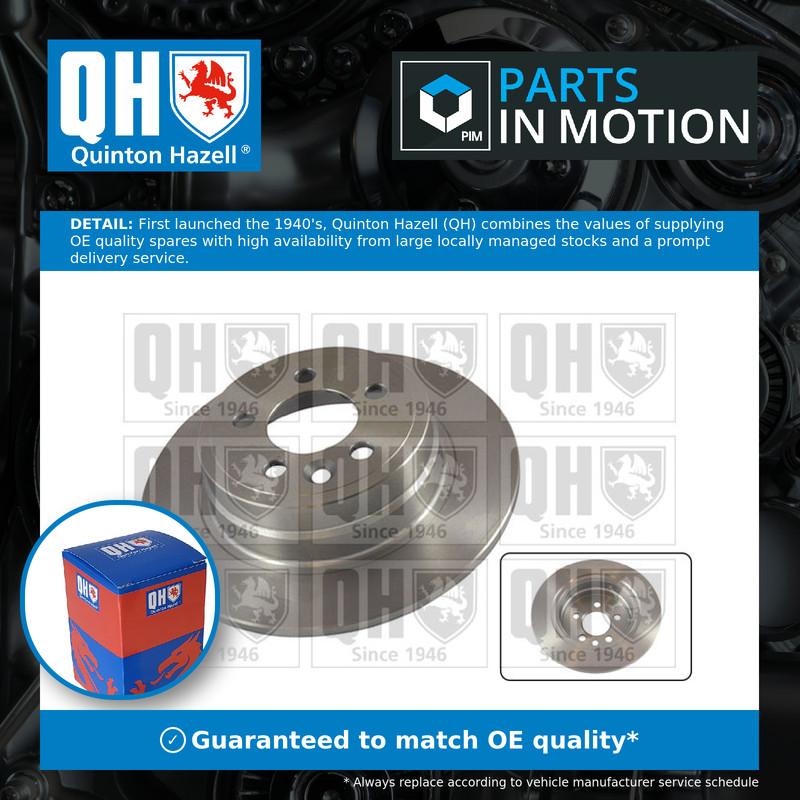 2x Brake Discs Pair Solid fits ROVER 75 RJ 2.5 Rear 99 to 05 280mm Set QH New