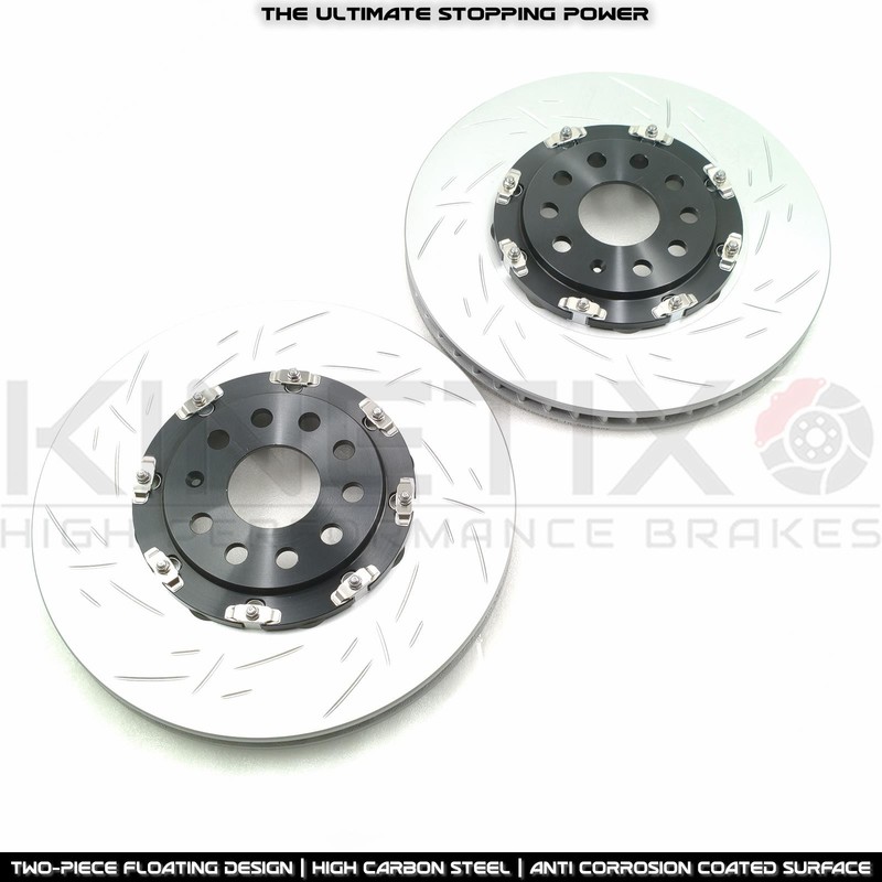 FOR VW SCIROCCO R TWO PIECE FLOATING FRONT BRAKE DISCS BREMBO PADS 345mm X 30mm gallery