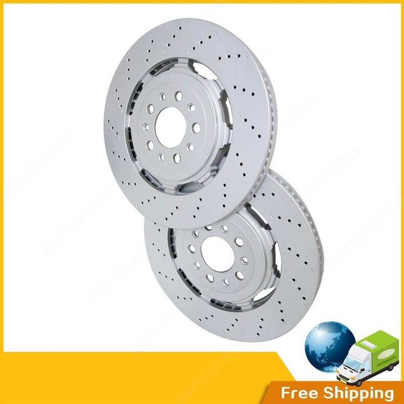 New Front Brake Rotors LH & RH For Alfa Romeo Giulia Stelvio Quadrifoglio 17-21
