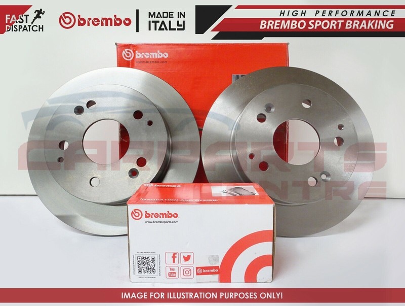 FOR VW GOLF MK5 2.0 GT TDI 140 REAR BREMBO BRAKE DISCS AND PADS 253mm