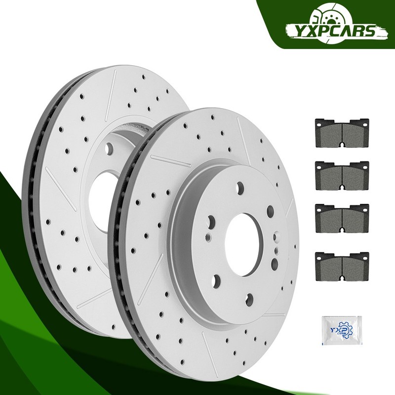 343mm Front Disc Rotors Ceramic Brake Pads for Escalade Silverado Sierra 1500