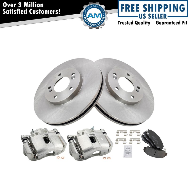 Front Brake Calipers Pads & Rotors Fits 1999-2004 Acura RL