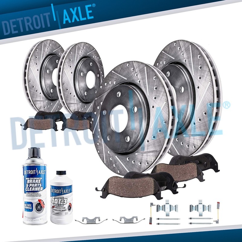 10pc Front Rear Drilled Disc Brake Rotors Brake Pads Kit for CLS500 CLS550 E550