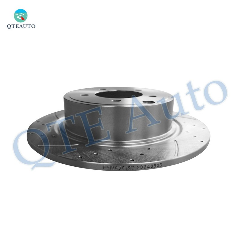 6 Rear 302 Drilled Slotted Brake Rotors-Brake Pad For 2007-2010 Chrysler Sebring gallery