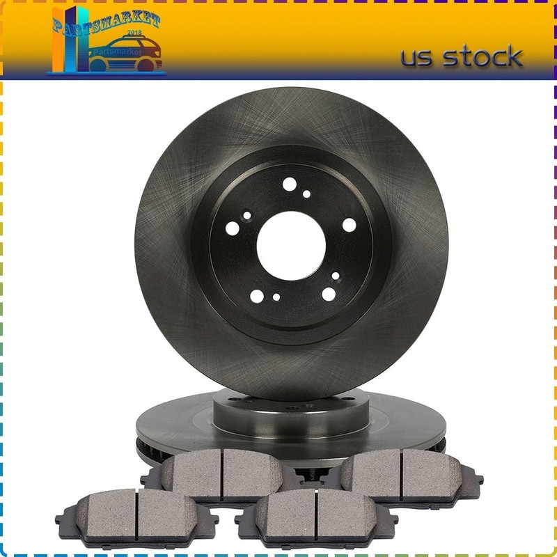 Fits 2007 2008 – 2010 ACURA CSX Type-S Front Brake Rotors Discs And Ceramic Pads
