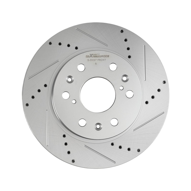 Front Drilled + Slotted Brake Rotor Kit for Chevrolet Silverado 1500 2005-2019 gallery
