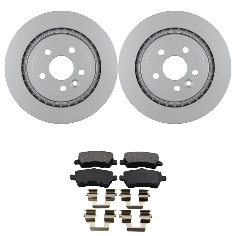 Bosch Rear Disc Brake Rotors & Semi-Met Brake Pads Kit for S60 V60 XC70 AWD FWD